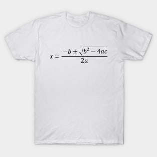 The Quadratic Formula (Black) T-Shirt